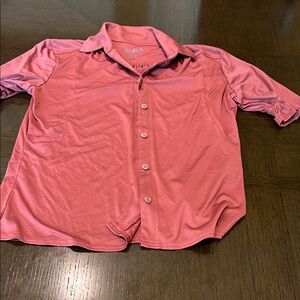 Light Raisin Button-Up Collared Blouse